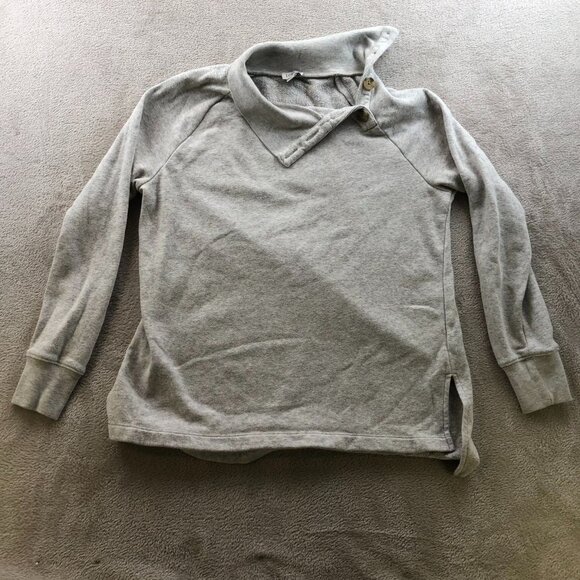 J. Crew Womens Sweater Size XS Long Sleeve Pullover Fleece Knit Casual Cozy Gray - Picture 8 of 9